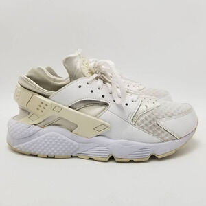 Nike Air Huarache Running Shoes White 318429-111 Low Top Mesh Lace Up 8.5 M